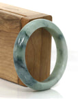 Baikalla Jewelry Jadeite Jade Bangle Bracelet "Classic Half Round" Forest Green Jadeite Jade Bangle Bracelet (52.36 mm)