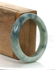Baikalla Jewelry Jadeite Jade Bangle Bracelet "Classic Half Round" Forest Green Jadeite Jade Bangle Bracelet (52.36 mm)