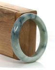 Baikalla Jewelry Jadeite Jade Bangle Bracelet "Classic Half Round" Forest Green Jadeite Jade Bangle Bracelet (52.36 mm)