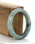 Baikalla Jewelry Jadeite Jade Bangle Bracelet "Classic Half Round" Forest Green Jadeite Jade Bangle Bracelet (52.36 mm)