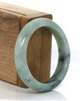 Baikalla Jewelry Jadeite Jade Bangle Bracelet "Classic Half Round" Forest Green Jadeite Jade Bangle Bracelet (52.36 mm)