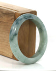Baikalla Jewelry Jadeite Jade Bangle Bracelet "Classic Half Round" Forest Green Jadeite Jade Bangle Bracelet (52.36 mm)