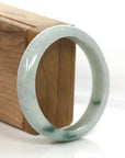 Baikalla Jewelry Jadeite Jade Bangle Bracelet "Classic Princess Half Round" Blue- Green Jadeite Jade Bangle (58.88 mm)
