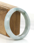 Baikalla Jewelry Jadeite Jade Bangle Bracelet "Classic Princess Half Round" Blue- Green Jadeite Jade Bangle (58.88 mm)