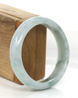 Baikalla Jewelry Jadeite Jade Bangle Bracelet "Classic Princess Half Round" Blue- Green Jadeite Jade Bangle (58.88 mm)