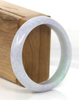 Baikalla Jewelry Jadeite Jade Bangle Bracelet Natural Lavender- Green Jadeite Jade Bangle Bracelet (57.96 mm)
