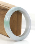 Baikalla Jewelry Jadeite Jade Bangle Bracelet Genuine White & Green Burmese Jadeite Jade Bangle Bracelet (55.64 mm)