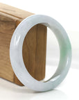 Baikalla Jewelry Jadeite Jade Bangle Bracelet Genuine White & Green Burmese Jadeite Jade Bangle Bracelet (55.64 mm)