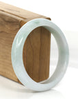 Baikalla Jewelry Jadeite Jade Bangle Bracelet "Classic Princess Half Round" Blue- Green Jadeite Jade Bangle (58.88 mm)