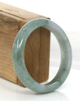 Baikalla Jewelry Jadeite Jade Bangle Bracelet "Classic Real" Genuine Burmese Forest Blue- Green Jadeite Jade Bangle Bracelet (57.28 mm)