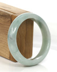 Baikalla Jewelry Jadeite Jade Bangle Bracelet "Classic Princess Half Round" Blue- Green Jadeite Jade Bangle (58.88 mm)