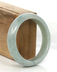 Baikalla Jewelry Jadeite Jade Bangle Bracelet "Classic Princess Half Round" Blue- Green Jadeite Jade Bangle (58.88 mm)