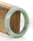 Baikalla Jewelry Jadeite Jade Bangle Bracelet "Classic Princess Half Round" Blue- Green Jadeite Jade Bangle (58.88 mm)