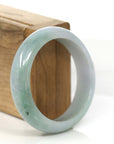 Baikalla Jewelry Jadeite Jade Bangle Bracelet Classic Forest Green & Lavender Jadeite Jade Bangle Bracelet (58.61 mm)