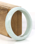 Baikalla Jewelry Jadeite Jade Bangle Bracelet Baikalla Classic White Jadeite Jade Wider Bangle Bracelet (57.82 mm)