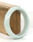 Baikalla Jewelry Jadeite Jade Bangle Bracelet Baikalla Classic White Jadeite Jade Wider Bangle Bracelet (57.82 mm)