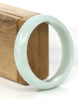 Baikalla Jewelry Jadeite Jade Bangle Bracelet Baikalla Classic White Jadeite Jade Wider Bangle Bracelet (57.82 mm)