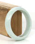 Baikalla Jewelry Jadeite Jade Bangle Bracelet Baikalla Classic White Jadeite Jade Wider Bangle Bracelet (57.82 mm)