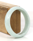 Baikalla Jewelry Jadeite Jade Bangle Bracelet Baikalla Classic White Jadeite Jade Wider Bangle Bracelet (57.82 mm)