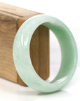 Baikalla Jewelry Jadeite Jade Bangle Bracelet Baikalla Classic Green Natural Jadeite Jade Wider Bangle Bracelet (58.50 mm)