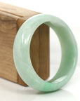 Baikalla Jewelry Jadeite Jade Bangle Bracelet Baikalla Classic Green Natural Jadeite Jade Wider Bangle Bracelet (58.50 mm)