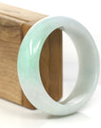 Baikalla Jewelry Jadeite Jade Bangle Bracelet Baikalla Classic Lavender- Forest Green Natural Jadeite Jade Bangle (58.50 mm)