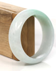 Baikalla Jewelry Jadeite Jade Bangle Bracelet Baikalla Classic Lavender- Forest Green Natural Jadeite Jade Bangle (58.50 mm)