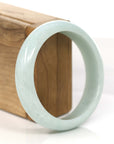 Baikalla Jewelry Jadeite Jade Bangle Bracelet Baikalla Classic White Jadeite Jade Wider Bangle Bracelet (57.82 mm)