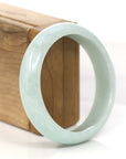 Baikalla Jewelry Jadeite Jade Bangle Bracelet Baikalla Classic White Jadeite Jade Wider Bangle Bracelet (57.82 mm)