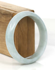 Baikalla Jewelry Jadeite Jade Bangle Bracelet Baikalla "Classic Bangle" White Natural Burmese Jadeite Jade Bangle (59.2mm)