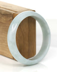 Baikalla Jewelry Jadeite Jade Bangle Bracelet Baikalla "Classic Bangle" White Natural Burmese Jadeite Jade Bangle (59.2mm)