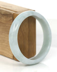 Baikalla Jewelry Jadeite Jade Bangle Bracelet Baikalla "Classic Bangle" White Natural Burmese Jadeite Jade Bangle (59.2mm)