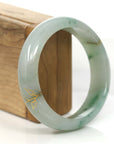 Baikalla Jewelry Jadeite Jade Bangle Bracelet 18k Gold Inlaid Real Jadeite Jade bangle Bracelet ( 57.3 mm )
