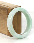 Baikalla Jewelry Jadeite Jade Bangle Bracelet Genuine White & Green Burmese Jadeite Jade Bangle Bracelet (58.92 mm)