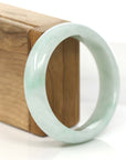 Baikalla Jewelry Jadeite Jade Bangle Bracelet Baikalla Classic Green & Lavender Jadeite Jade Wider Bangle Bracelet (58.61 mm)