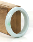 Baikalla Jewelry Jadeite Jade Bangle Bracelet Genuine White & Green Burmese Jadeite Jade Bangle Bracelet (58.92 mm)