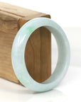 Baikalla Jewelry Jadeite Jade Bangle Bracelet Genuine White & Green Burmese Jadeite Jade Bangle Bracelet (58.92 mm)