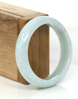 Baikalla Jewelry Jadeite Jade Bangle Bracelet Genuine White & Green Burmese Jadeite Jade Bangle Bracelet (58.92 mm)