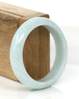 Baikalla Jewelry Jadeite Jade Bangle Bracelet Genuine White & Green Burmese Jadeite Jade Bangle Bracelet (58.92 mm)