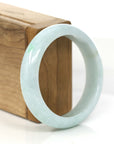 Baikalla Jewelry Jadeite Jade Bangle Bracelet Genuine White & Green Burmese Jadeite Jade Bangle Bracelet (58.92 mm)