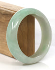 Baikalla Jewelry Jadeite Jade Bangle Bracelet Baikalla Classic Green Natural Jadeite Jade Wider Collectible Bangle Bracelet (59.61 mm)