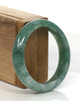 Baikalla Jewelry Jadeite Jade Bangle Bracelet Forest Green Classic Real Jadeite Jade Bangle Bracelet (57.34 mm)