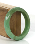 Baikalla Jewelry Jadeite Jade Bangle Bracelet Genuine High-quality Burmese Yellowish Green Jadeite Jade Bangle (57.10 mm)