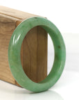 Baikalla Jewelry Jadeite Jade Bangle Bracelet Genuine High-quality Burmese Yellowish Green Jadeite Jade Bangle (57.10 mm)