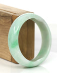 Baikalla Jewelry Jadeite Jade Bangle Bracelet High-quality Apple Green Natural Burmese Jadeite Jade Bangle (59.68 mm )