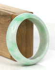 Baikalla Jewelry Jadeite Jade Bangle Bracelet High-quality Apple Green Natural Burmese Jadeite Jade Bangle (59.68 mm )