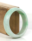 Baikalla Jewelry Jadeite Jade Bangle Bracelet High-quality Apple Green Natural Burmese Jadeite Jade Bangle (59.68 mm )