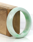 Baikalla Jewelry Jadeite Jade Bangle Bracelet High-quality Apple Green Natural Burmese Jadeite Jade Bangle (59.68 mm )