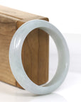 Baikalla Jewelry Jadeite Jade Bangle Bracelet Genuine Burmese Light Lavender Green Jadeite Jade Bangle Bracelet (57.30 mm)