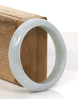 Baikalla Jewelry Jadeite Jade Bangle Bracelet Genuine Burmese Light Lavender Green Jadeite Jade Bangle Bracelet (57.30 mm)